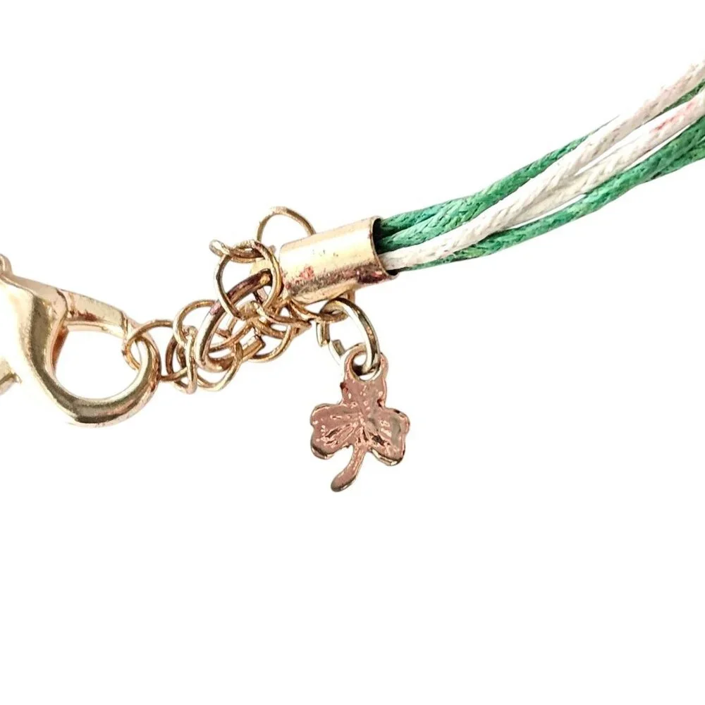 Charming Charlie St. Patrick's Day Bracelet - Lucky Horsehoe, 4 Leaf Clover